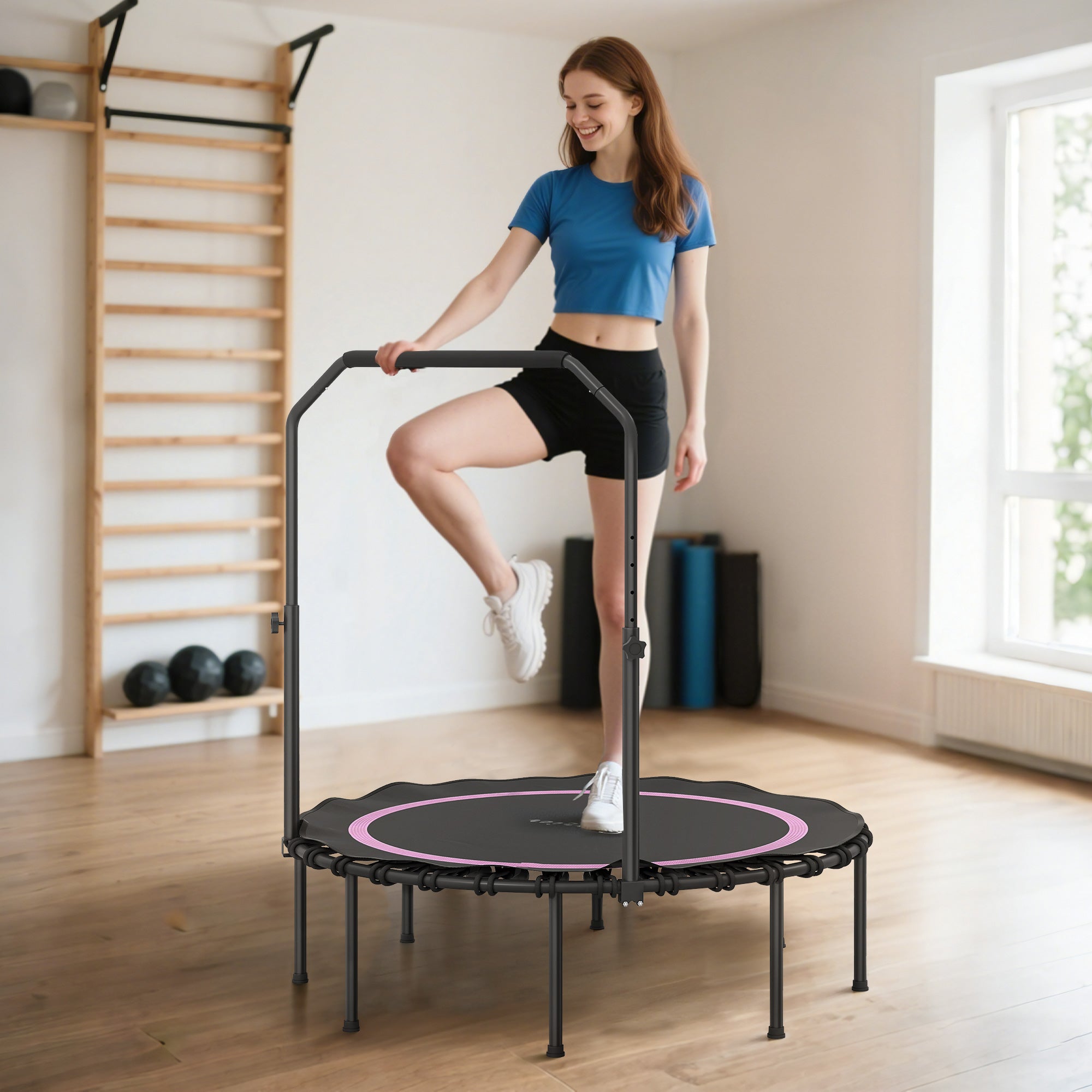 Experience the Joy of Fitness with the 45" Rebounder Trampoline